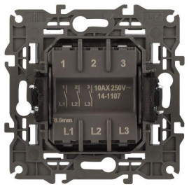 Выключатель 3-кл. Elegance 14-1107-16 250В 10АХ титан Эра Б0065799