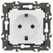 Розетка Elegance 14-2101-01М 16А 250В 2P+E Schuko матов. бел. Эра Б0065800