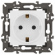 Розетка Elegance 14-2101-01М 16А 250В 2P+E Schuko матов. бел. Эра Б0065800