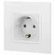 Розетка Elegance 14-2101-01М 16А 250В 2P+E Schuko матов. бел. Эра Б0065800
