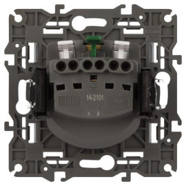 Розетка Elegance 14-2101-01М 16А 250В 2P+E Schuko матов. бел. Эра Б0065800