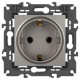 Розетка Elegance 14-2101-16 16А 250В 2P+E Schuko титан Эра Б0065802