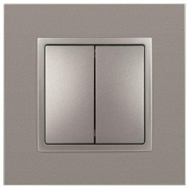 Выключатель 2-кл. Elegance 14-1104-16 250В 10АХ титан Эра Б0065803