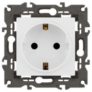 Розетка Elegance 14-2102-01М 16А 250В 2P+E Schuko защ. шторки матов. бел. Эра Б0065804