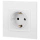 Розетка Elegance 14-2102-01М 16А 250В 2P+E Schuko защ. шторки матов. бел. Эра Б0065804