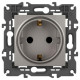 Розетка Elegance 14-2102-16 16А 250В 2P+E Schuko защ. шторки титан Эра Б0065806