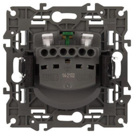 Розетка Elegance 14-2102-16 16А 250В 2P+E Schuko защ. шторки титан Эра Б0065806