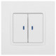 Выключатель 2-кл. Elegance 14-1105-01М 250В 10АХ с подсветкой матов. бел. Эра Б0065807