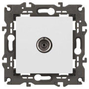 Розетка телевизионная одиночная TV Elegance 14-3101-01М матов. бел. Эра Б0065813