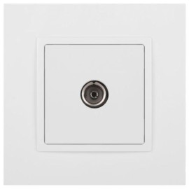 Розетка телевизионная одиночная TV Elegance 14-3101-01М матов. бел. Эра Б0065813