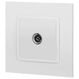 Розетка телевизионная одиночная TV Elegance 14-3101-01М матов. бел. Эра Б0065813