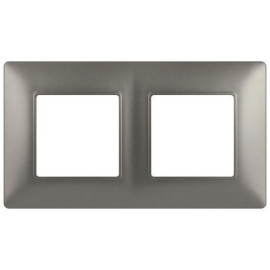 Рамка 2-м Elegance 14-5002-16 для розеток и выключателей титан Эра Б0065815
