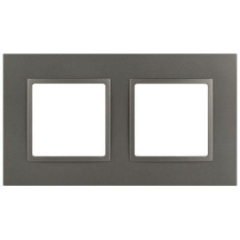 Рамка 2-м Elegance 14-5012-16 Classic для розеток и выключателей титан Эра Б0065825
