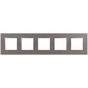 Рамка 5-м Elegance 14-5015-16 Classic для розеток и выключателей титан Эра Б0065831