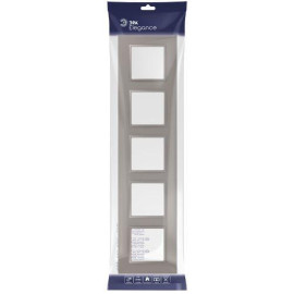 Рамка 5-м Elegance 14-5015-16 Classic для розеток и выключателей титан Эра Б0065831