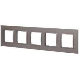Рамка 5-м Elegance 14-5015-16 Classic для розеток и выключателей титан Эра Б0065831