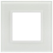 Рамка 1-м Elegance 14-5101-01М для розеток и выключателей стекло матов. бел. Эра Б0065832