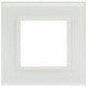 Рамка 1-м Elegance 14-5101-01М для розеток и выключателей стекло матов. бел. Эра Б0065832