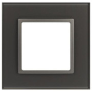 Рамка 1-м Elegance 14-5101-16 для розеток и выключателей стекло титан Эра Б0065833
