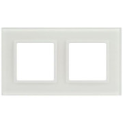 Рамка 2-м Elegance 14-5102-01М для розеток и выключателей стекло матов. бел. Эра Б0065834