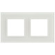 Рамка 2-м Elegance 14-5102-01М для розеток и выключателей стекло матов. бел. Эра Б0065834