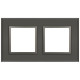 Рамка 2-м Elegance 14-5102-16 для розеток и выключателей стекло титан Эра Б0065835
