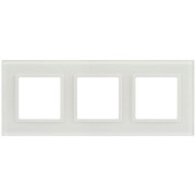 Рамка 3-м Elegance 14-5103-01М для розеток и выключателей стекло матов. бел. Эра Б0065836