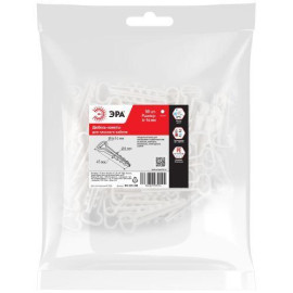 Дюбель-хомут 6-14мм для плоского кабеля NO-225-208 бел. (уп.50шт) Эра Б0066268