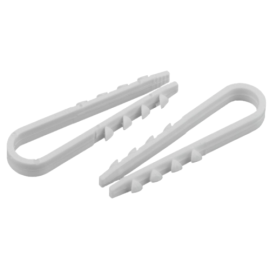 Дюбель-хомут 5-10мм для круглого кабеля NO-224-222 бел. (уп.100шт) ЭраБ0066284