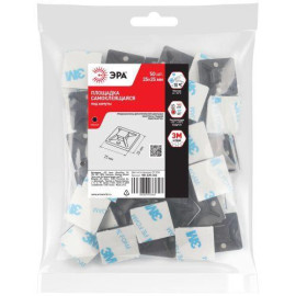 Площадка самоклеящаяся под хомуты 25х25мм NO-225-344 черн. (уп.50шт) Эра Б0066740