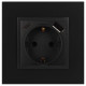 Розетка Elegance 14-4108-05 16A 250В 2P+E защ. шторки с USB type-A+C 3А 5В антрацит Эра Б0067724
