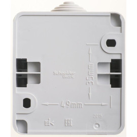 Выключатель 2-кл. ОП Этюд 10А IP44 10AX сер. SE BA10-042C