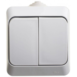 Выключатель 2-кл. ОП Этюд 10А IP44 10AX сер. SE BA10-042C