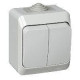 Выключатель 2-кл. ОП Этюд 10А IP44 10AX сер. SE BA10-042C