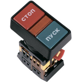 Кнопка РPВВ-30N "Пуск-Стоп" d30мм 1НО+1НЗ 240В неон GENERICA BBD21-PPBB-K51