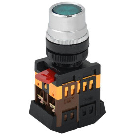 Кнопка ABLF-22 d22мм 1НО+1НЗ 240В неон зел. GENERICA BBT10-ABLF-K06