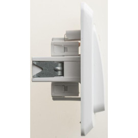 Переключатель проходной 1-кл. СП Этюд 10А IP20 с подсветкой бел. SE BC10-007B