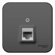 Розетка компьютерная 1-м ОП Blanca RJ45 кат.5E с изолир. пластиной антрацит SE BLNIA045006