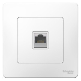 Розетка компьютерная 1-м СП Blanca RJ45 кат.5E бел. SE BLNIS045001