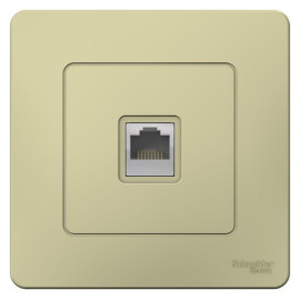 Розетка компьютерная 1-м СП Blanca RJ45 кат.5E беж. SE BLNIS045007