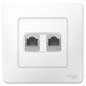 Розетка компьютерная 2-м СП Blanca RJ45 кат.5E бел. SE BLNIS045451