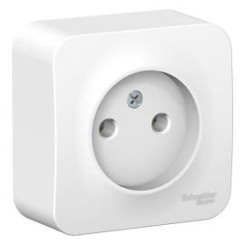 Розетка 1-м ОП Blanca 16А IP20 250В без заземл. без защ. шторок бел. SE BLNRA000101