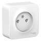 Розетка 1-м ОП Blanca 16А IP20 250В без заземл. без защ. шторок с изолир. пластиной бел. SE BLNRA000111