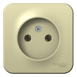 Розетка 1-м ОП Blanca 16А IP20 250В без заземл. без защ. шторок с изолир. пластиной беж. SE BLNRA000117