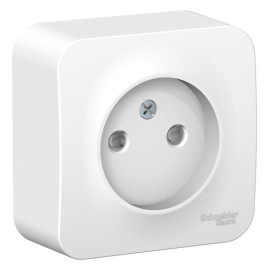 Розетка 1-м ОП Blanca 16А IP20 250В без заземл. защ. шторки с изолир. пластиной бел. SE BLNRA001111