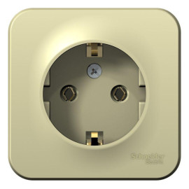 Розетка 1-м ОП Blanca 16А IP20 250В с заземл. без защ. шторок с изолир. пластиной беж. SE BLNRA010117
