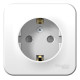 Розетка 1-м ОП Blanca 16А IP20 250В с заземл. защ. шторки бел. SE BLNRA011101