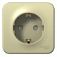 Розетка 1-м ОП Blanca 16А IP20 250В с заземл. защ. шторки с изолир. пластиной беж. SE BLNRA011117
