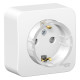 Розетка 1-м ОП Blanca 16А IP20 250В с заземл. защ. шторки с изолир. пластиной (компакт) бел. SE BLNRA111111