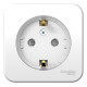 Розетка 1-м ОП Blanca 16А IP20 250В с заземл. защ. шторки с изолир. пластиной (компакт) бел. SE BLNRA111111
